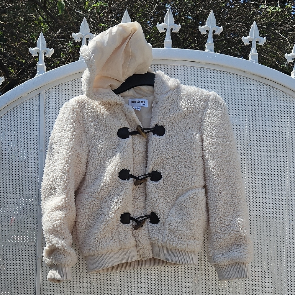 CoffeeShop Kids Cream Fleece Jacket